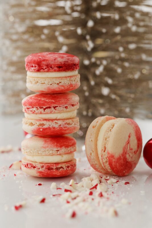 Stacked Christmas Macarons