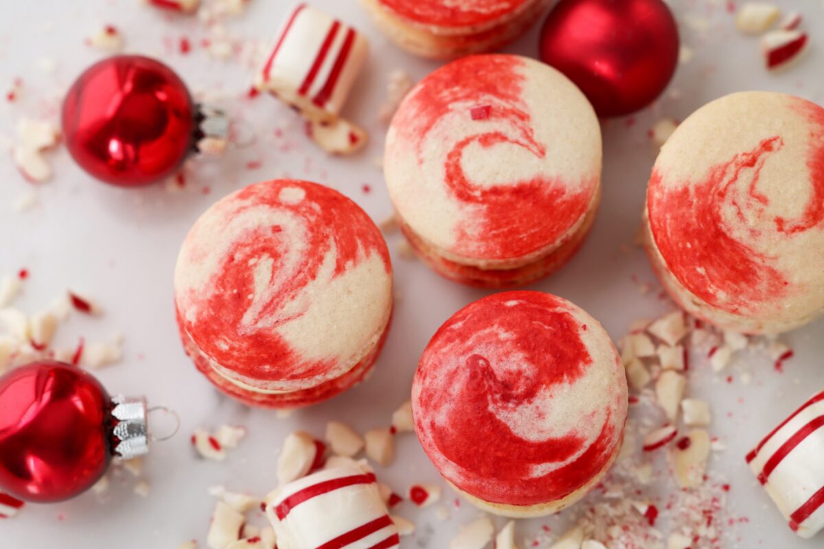 Stacked Christmas Macarons