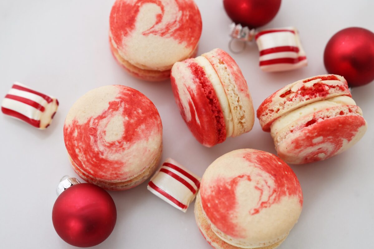 Stacked Christmas Macarons