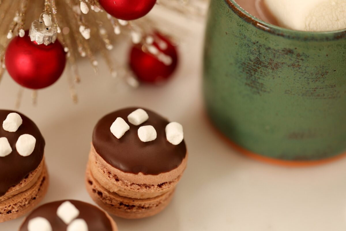 Stacked Christmas Macarons