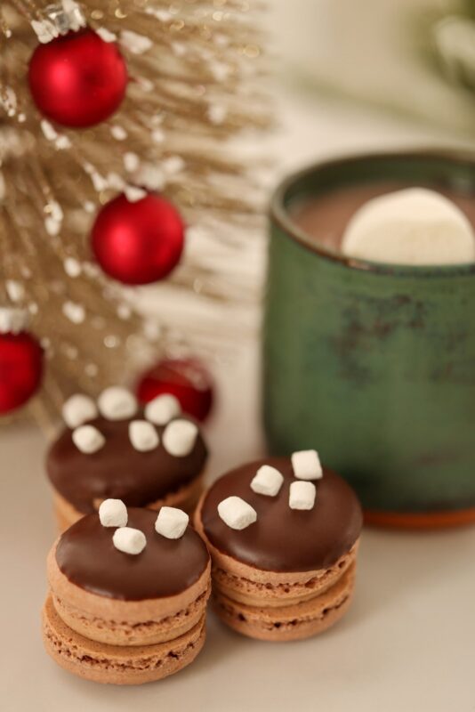 Stacked Christmas Macarons