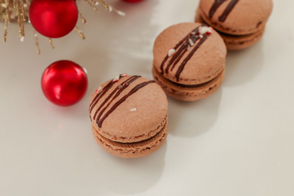 Stacked Christmas Macarons