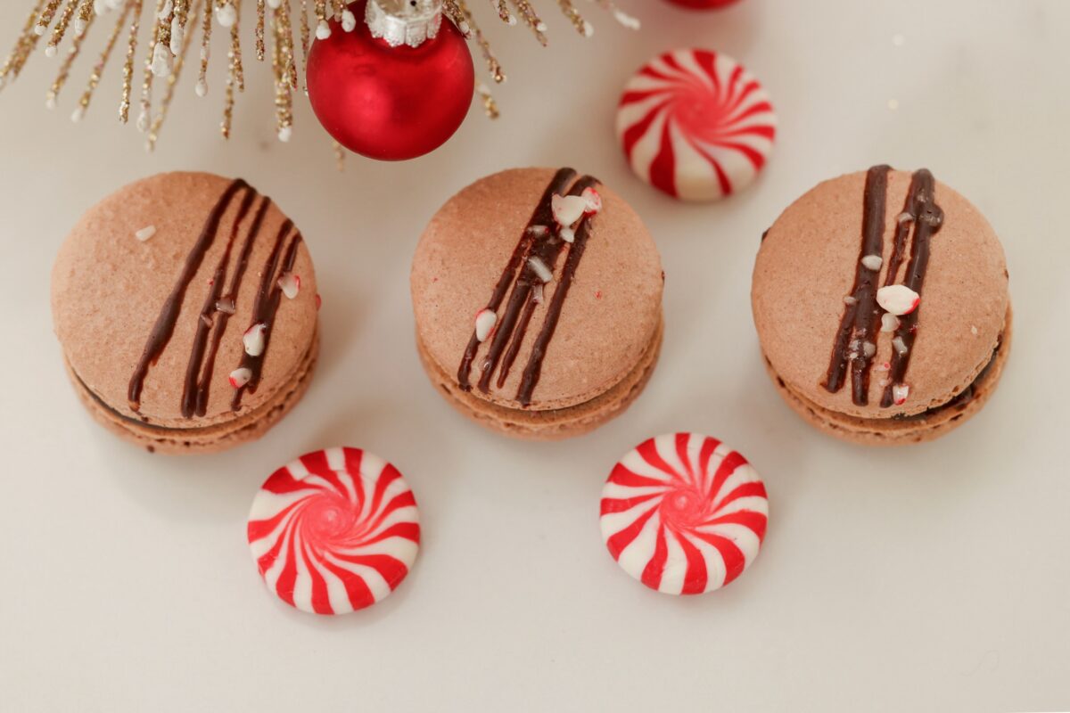 Stacked Christmas Macarons