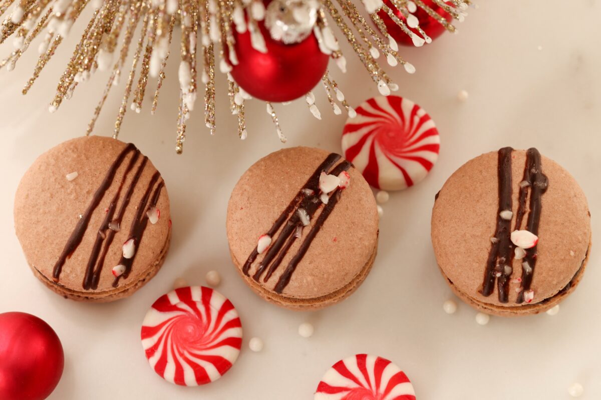 Stacked Christmas Macarons