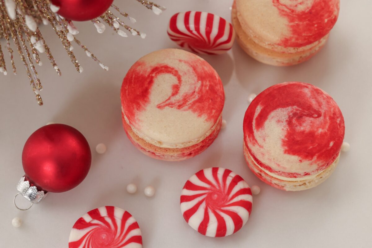 Stacked Christmas Macarons