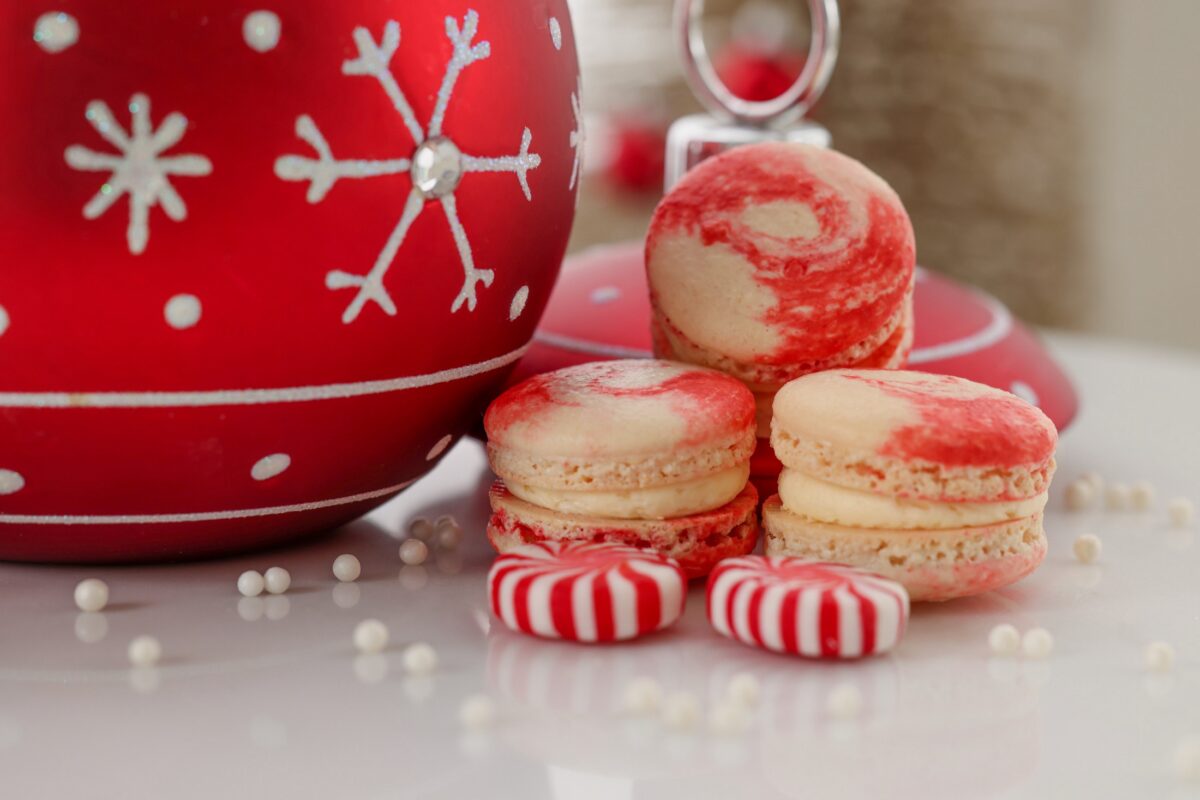 Stacked Christmas Macarons