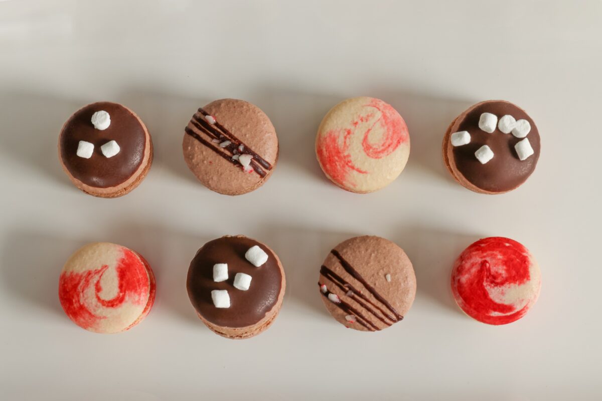 Stacked Christmas Macarons