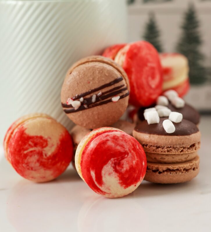 Stacked Christmas Macarons