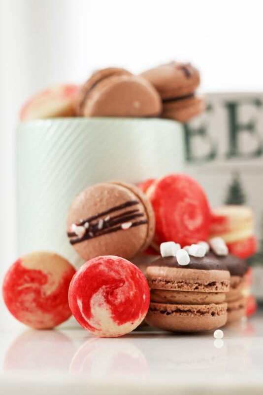 Stacked Christmas Macarons