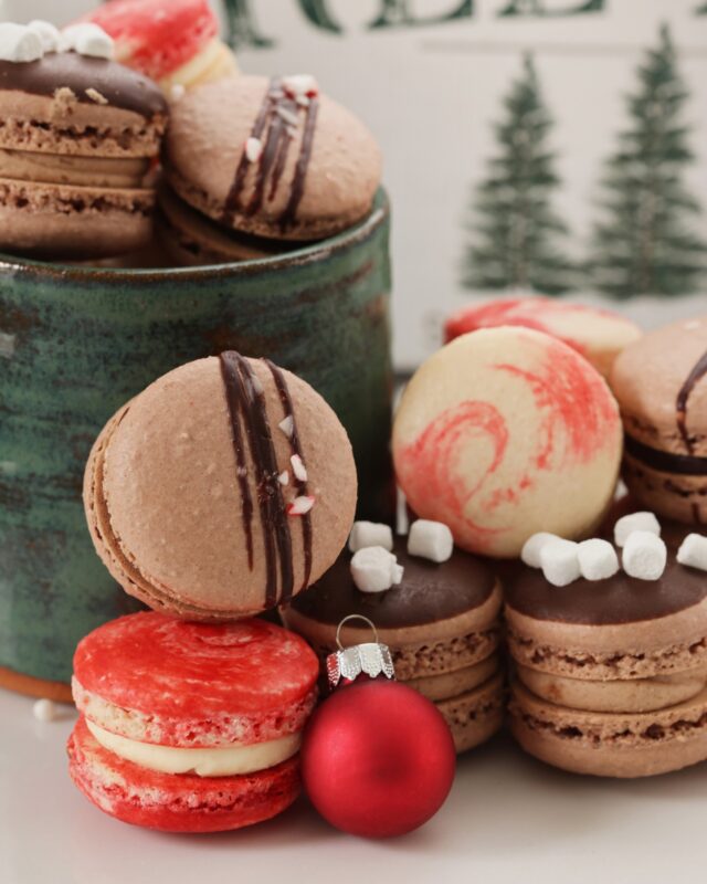 Stacked Christmas Macarons