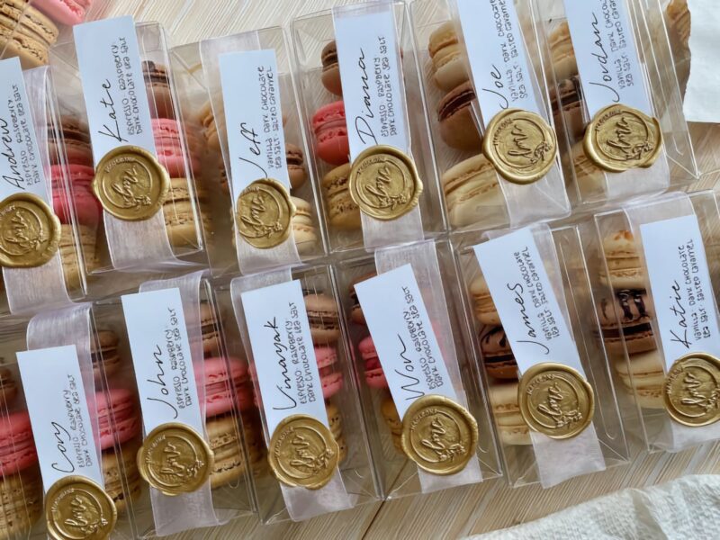 Macarons pre package in sets of 5